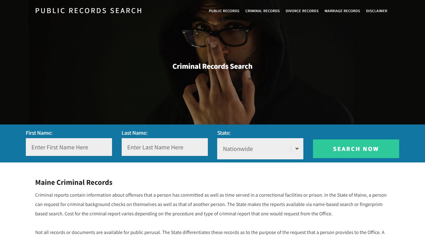 Maine Criminal Records | Get Instant Reports On People